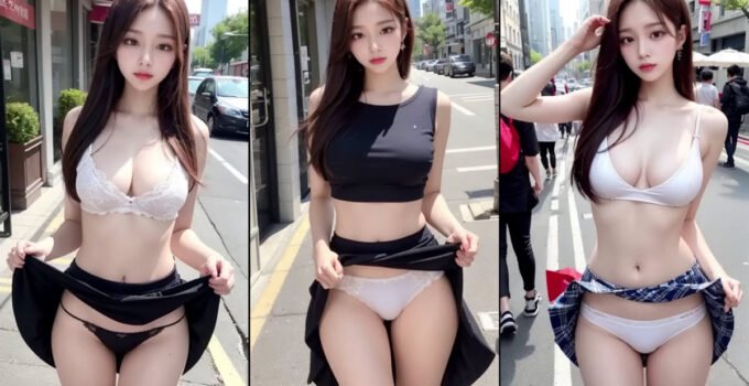 Ai Lookbook Girls Showing Their Panties – 포모스 팬티 보여달라고 하니 치마 올리는 여자