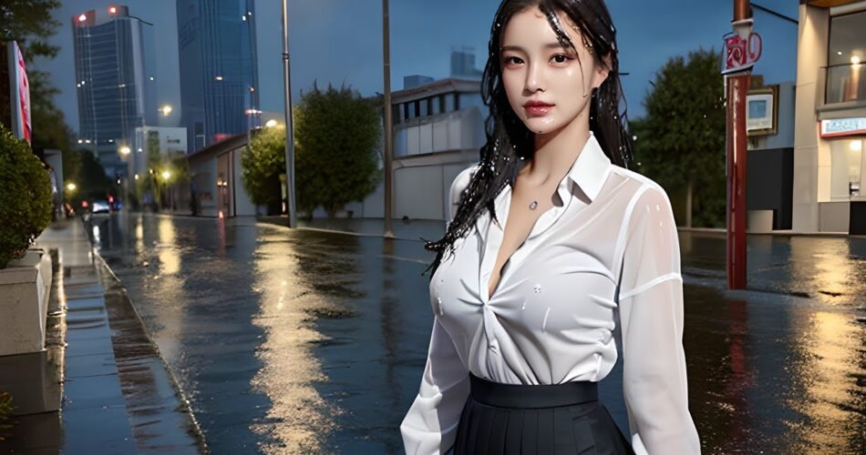 [Ai Journey] 빗속의 여인 / 세로모드 재업로드 [Reupload Vertical Mode] #Ai저니 #Ai그림 #Rain #OfficeGirl