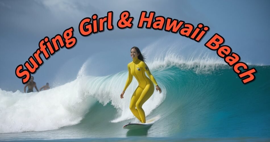 [AI Journey] Surfing Girl & Hawaii Beach   #AIJourney #Surfing #Hawaii #Beach