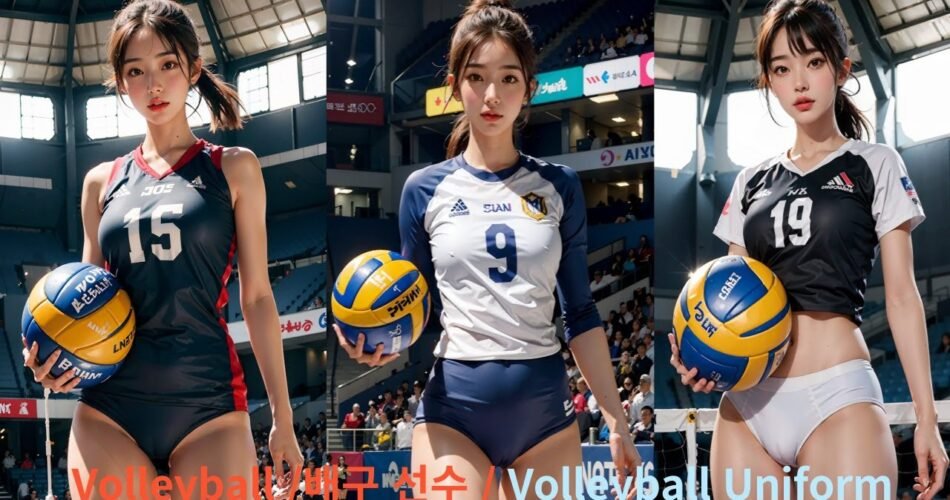 [4K] AI룩북여자배구 선수 유니폼 / New women’s Volleyball Uniform/女子バレーボールユニフォーム/aiバレーボール選手 #ai 그림 #ai 실사